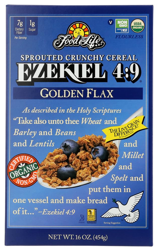 Product image of Evonature Ezekiel 4:9 Golden Flax Sprouted Grain Crunchy Cereal 16 oz 16 oz Pack of 3